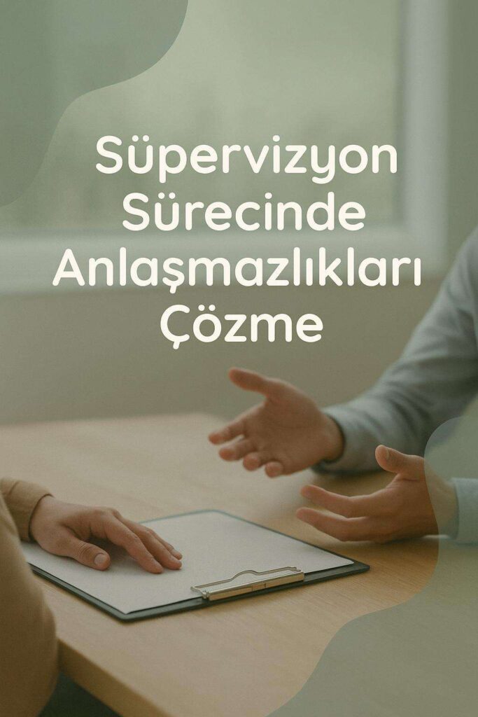 Süpervizyon Sürecinde Anlaşmazlıkları Çözme